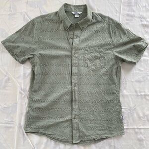 Eddie Bauer Olive Casual Button-Down Shirt